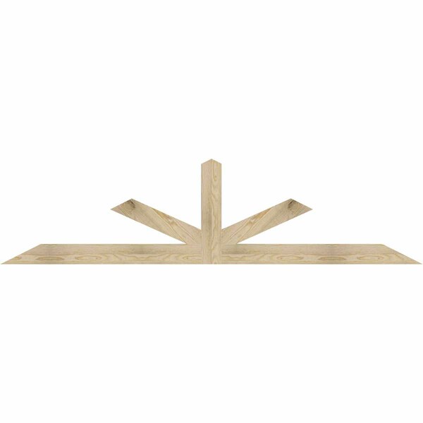 Ekena Millwork Saratoga Rough Sawn Timber Gable Bracket, Douglas Fir, 84"W x 21"H x 2"D x 4"F, 6/12 Pitch GBW084X21X0204SAR00RDF - main